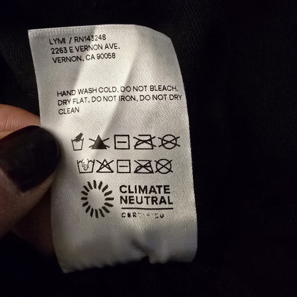 Reformation "Cotton Comfy" stretch fabric Black Draped Long Sleeve Dress XL - Picture 9 of 12